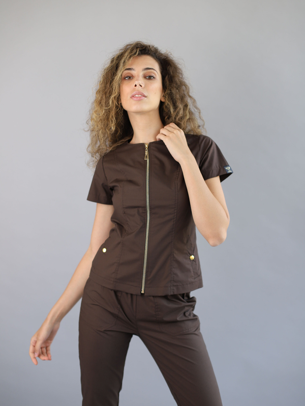 Traje médico 40489 Chocolate