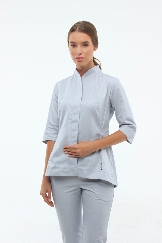 Traje médico 13587 Gris claro