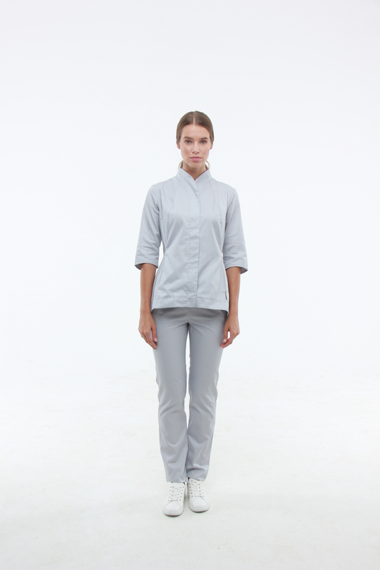 Traje médico 13587 Gris claro