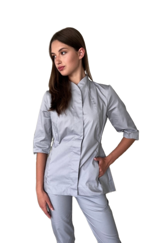 Traje médico 13587 Gris