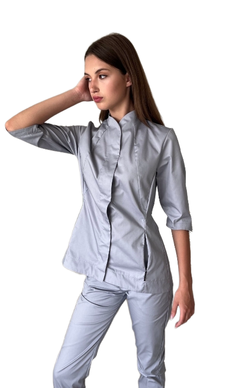 Traje médico 13587 Gris