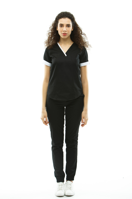 Traje médico 1489 Negro