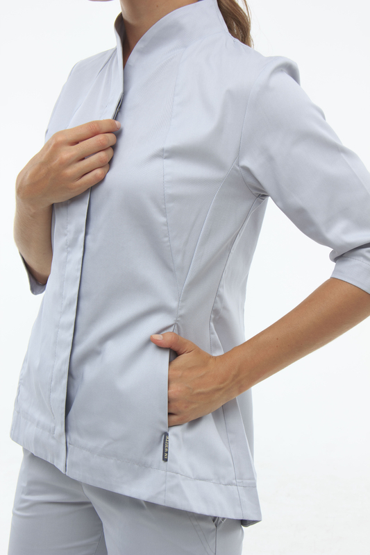 Traje médico 13587 Gris claro