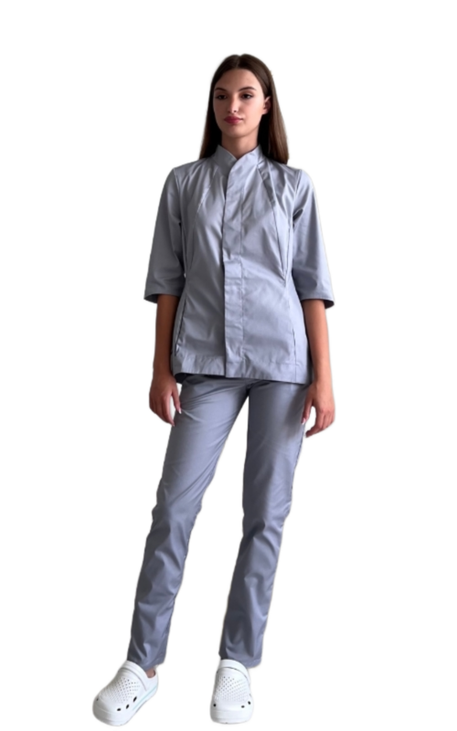 Traje médico 13587 Gris